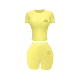 Short Sleeve Ribbed Lounge Set